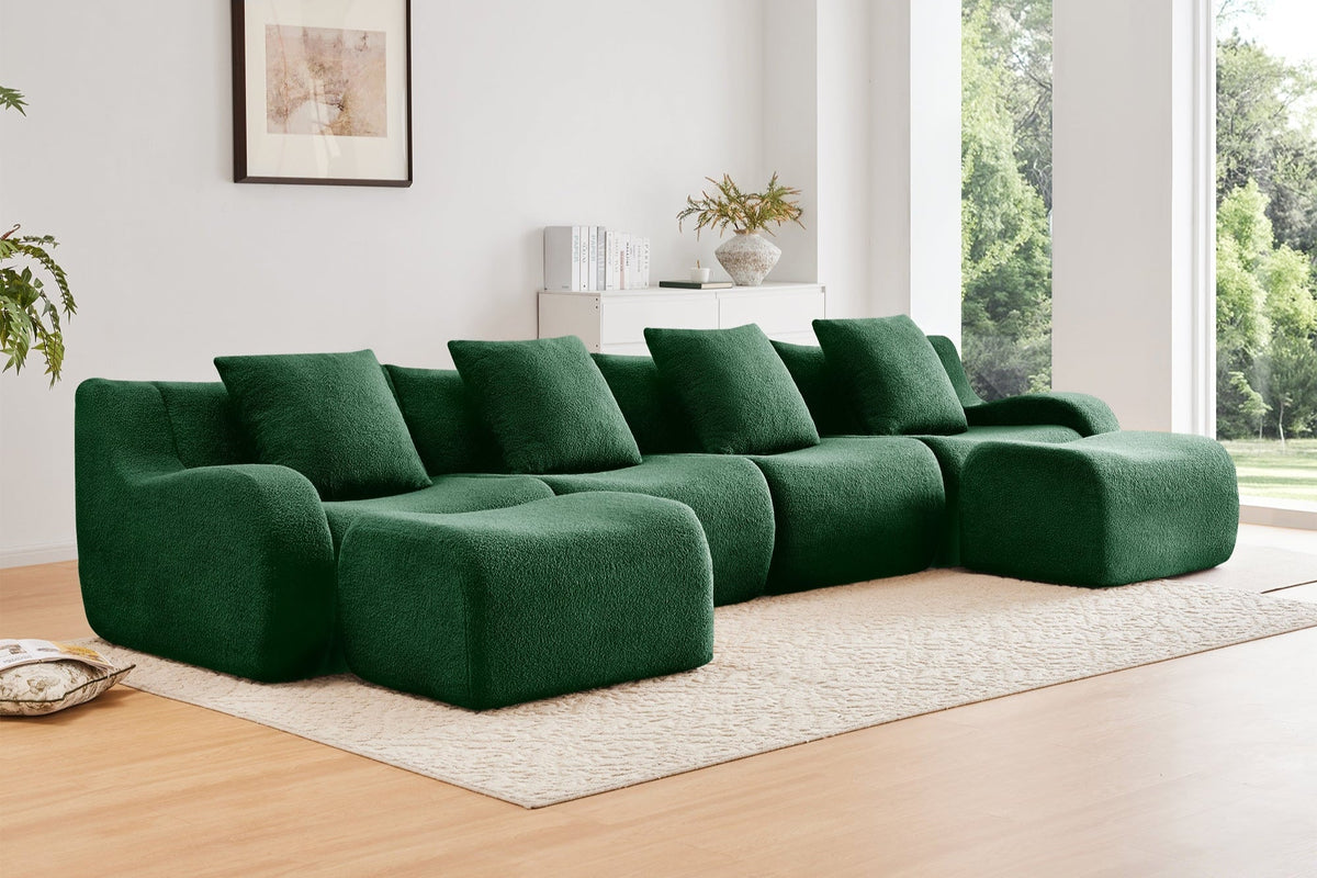 ROMA 148&quot; 4-Seater Sofa with 2 Ottomans