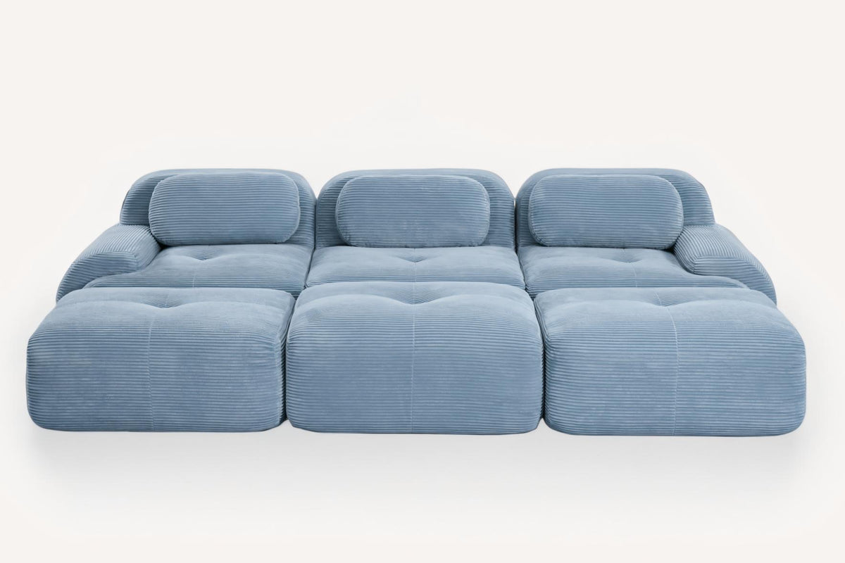 HAMLET 117'' 3-Seater Sofa with 3 Ottomans