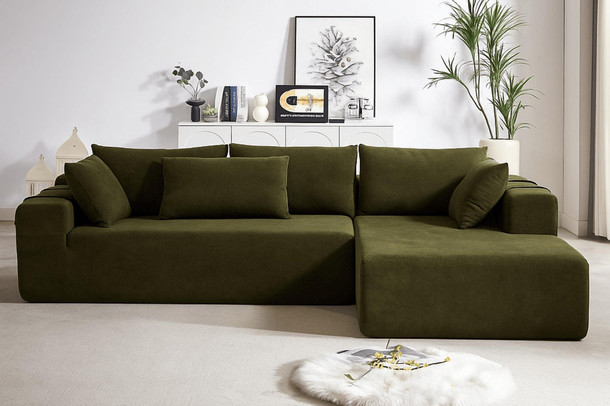 NOUVA 108" Chenille Right Chaise Sectional