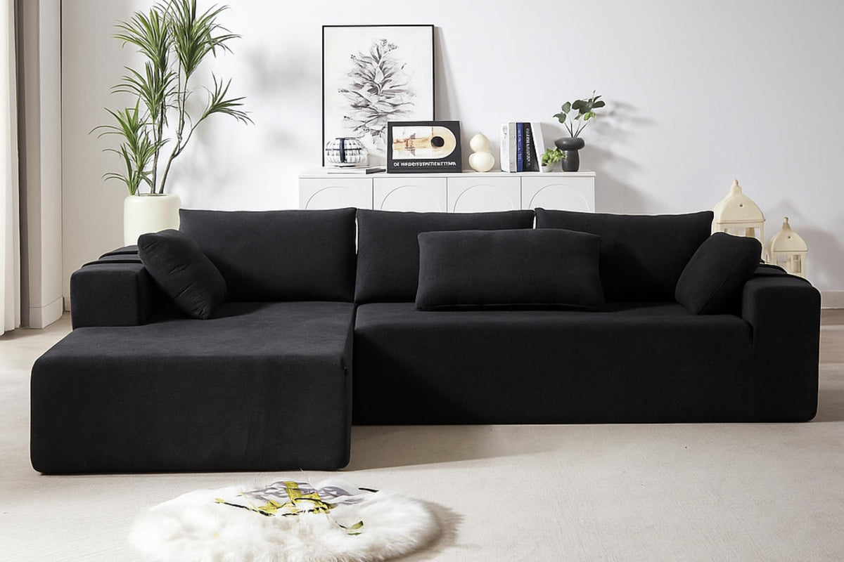 NOUVA 108" Chenille Left Chaise Sectional