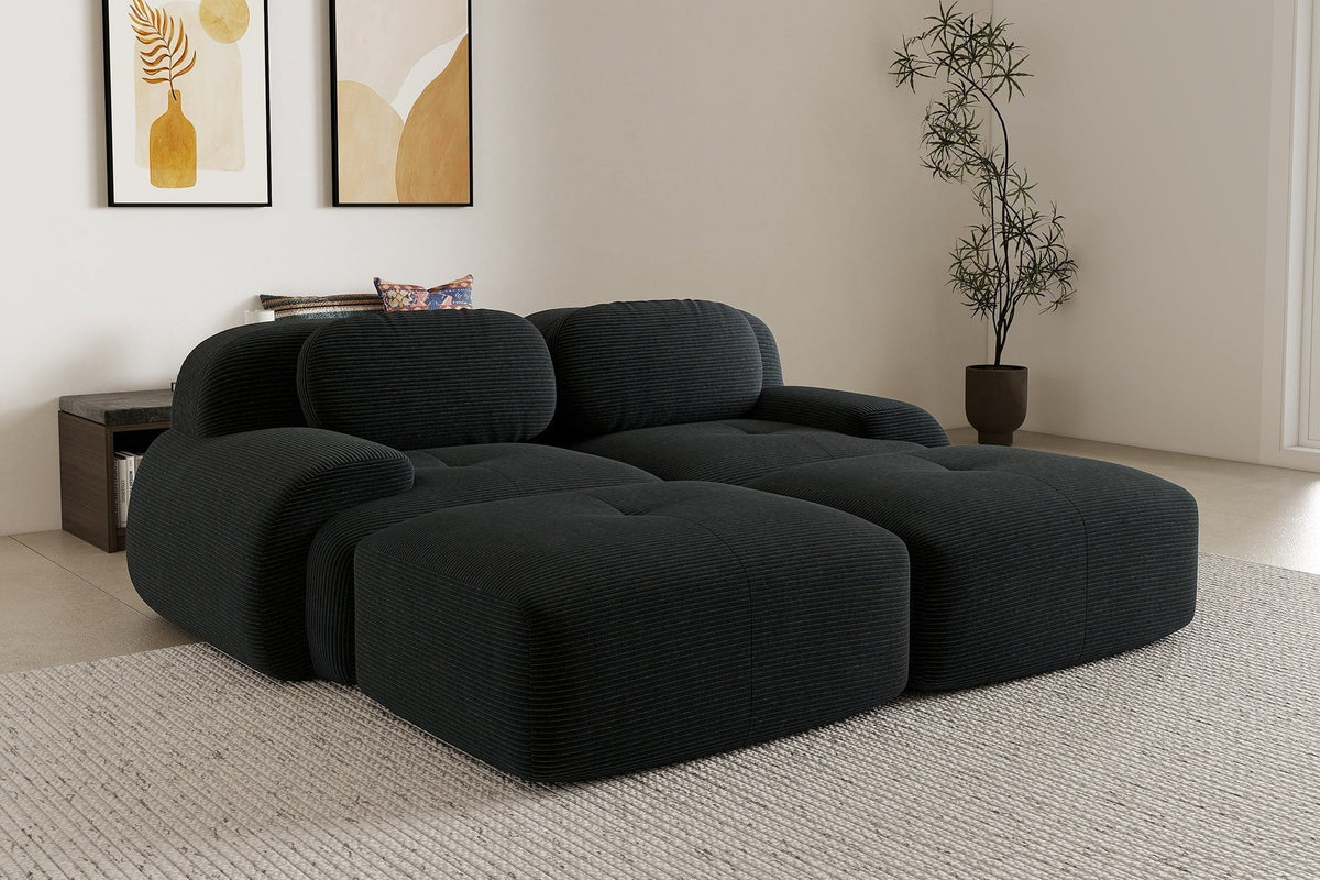 HAMLET 82'' Loveseat with 2 Ottomans