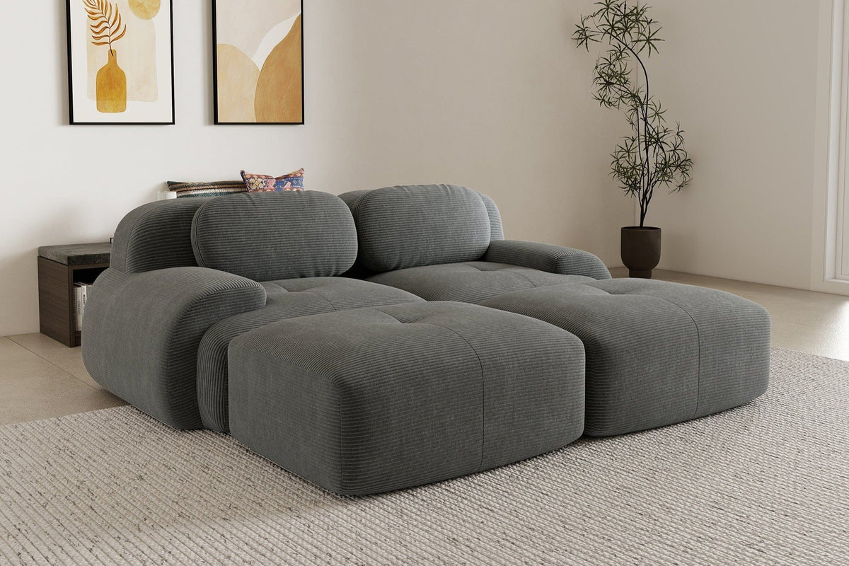 HAMLET 82'' Loveseat with 2 Ottomans