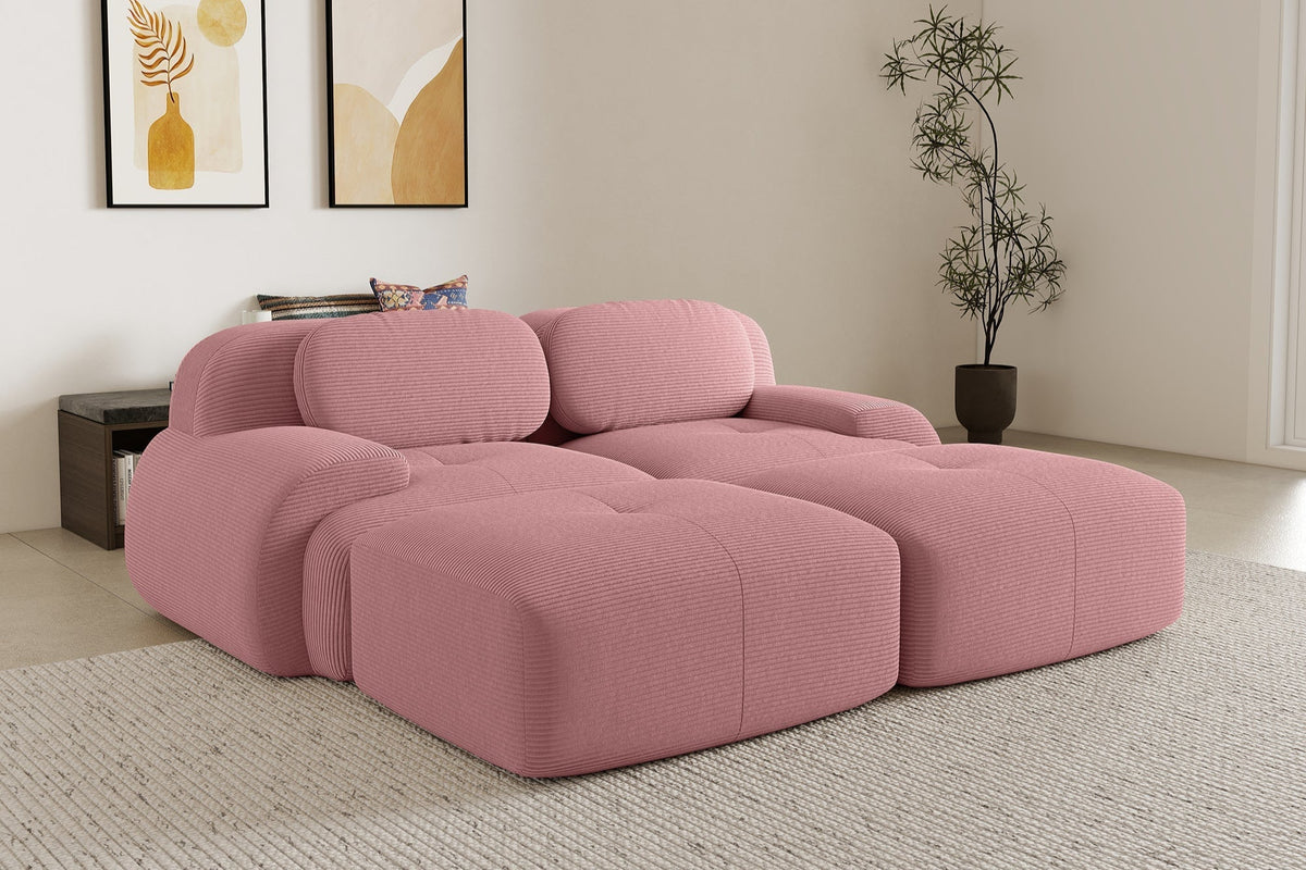 HAMLET 82'' Loveseat with 2 Ottomans