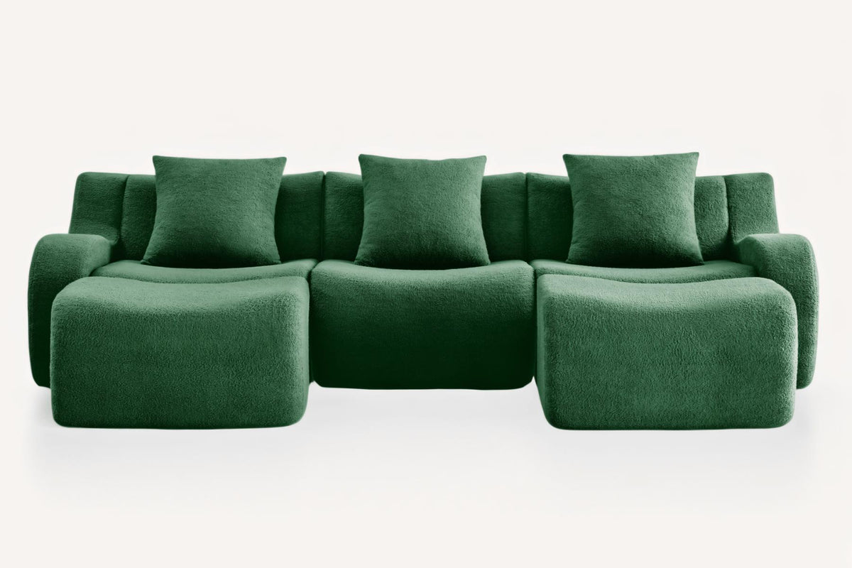 ROMA 115.3" 3-Seater Sofa with 2 Ottomans