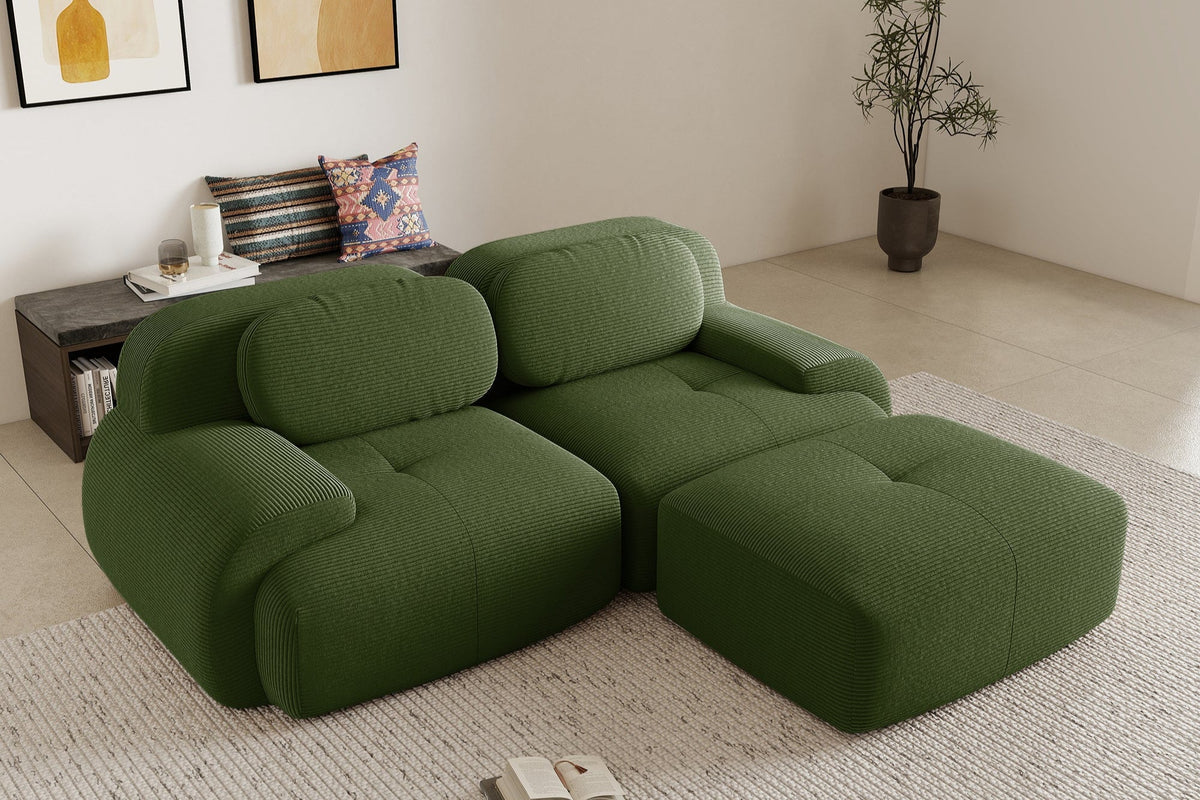 MIA 82&#39;&#39; Loveseat with 1 Ottoman