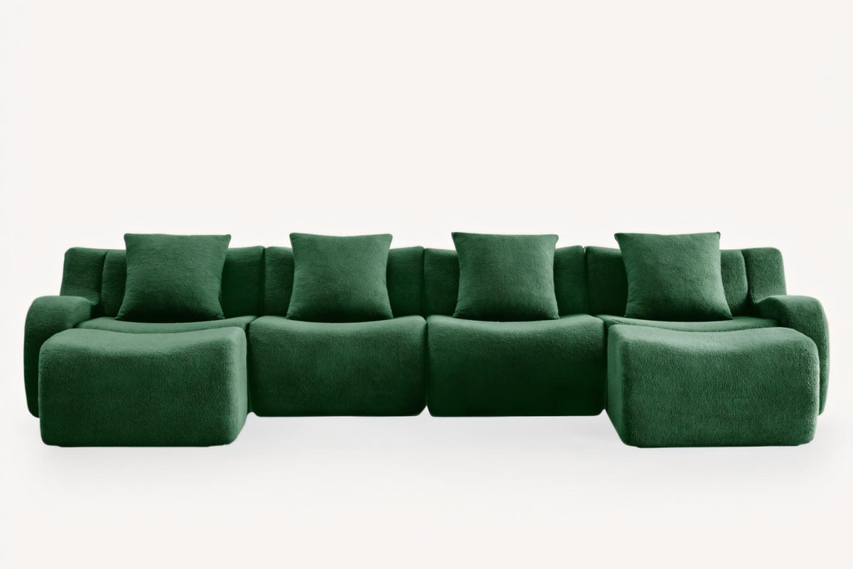 ROMA 148" 4-Seater Sofa with 2 Ottomans