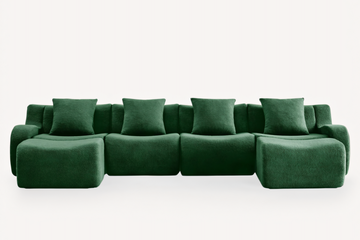 ROMA 148&quot; 4-Seater Sofa with 2 Ottomans