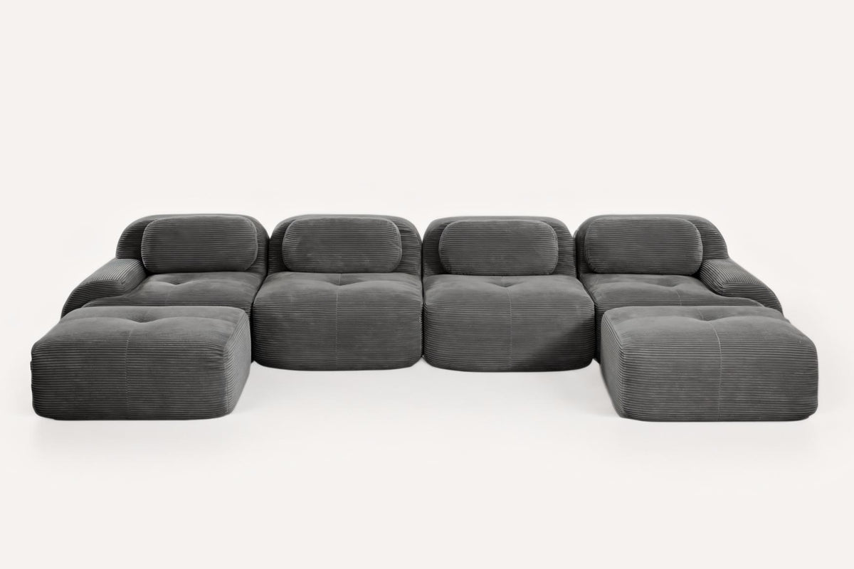 HAMLET 152'' 4-Seater Sofa with 2 Ottomans