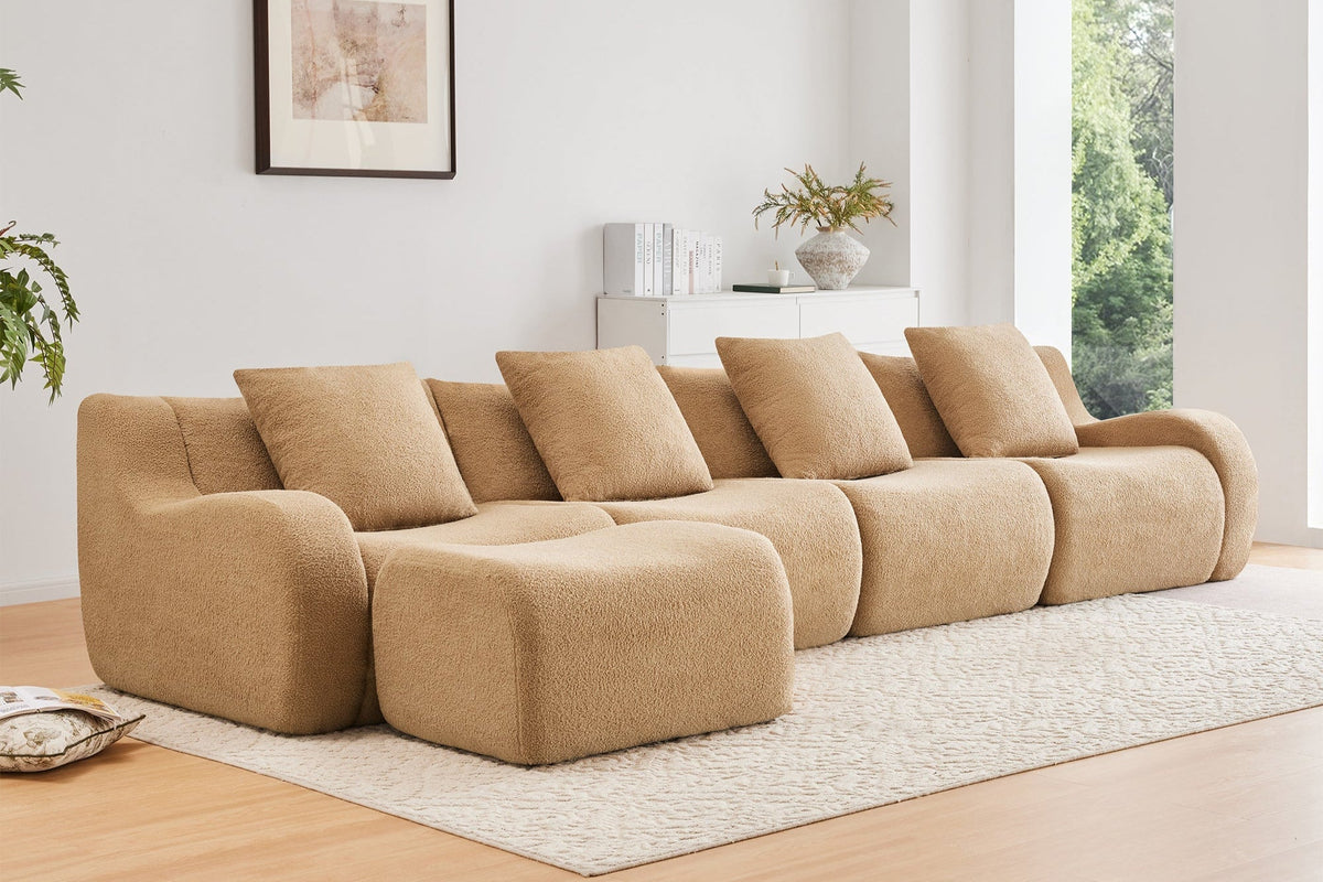 ROMA 148&quot; 4-Seater Sofa with 1 Ottoman
