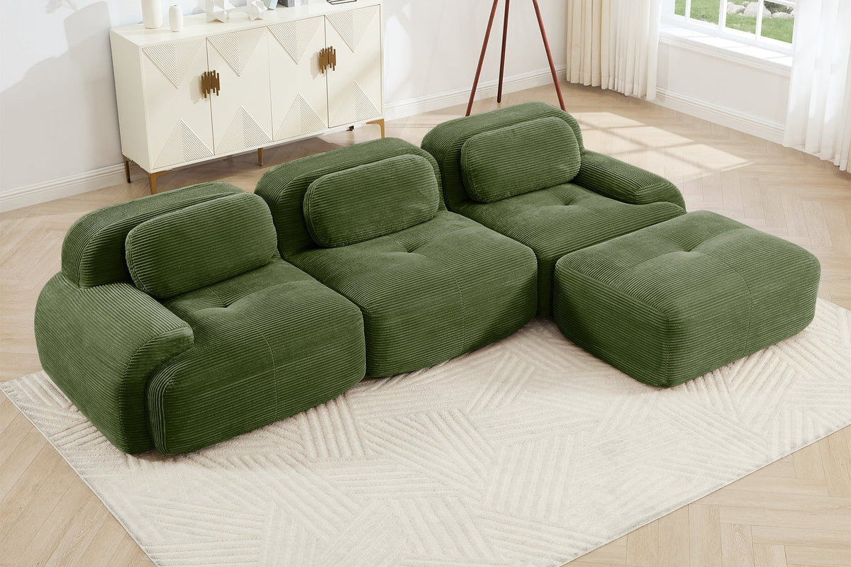 HAMLET 117'' 3-Seater Sofa with 1 Ottoman