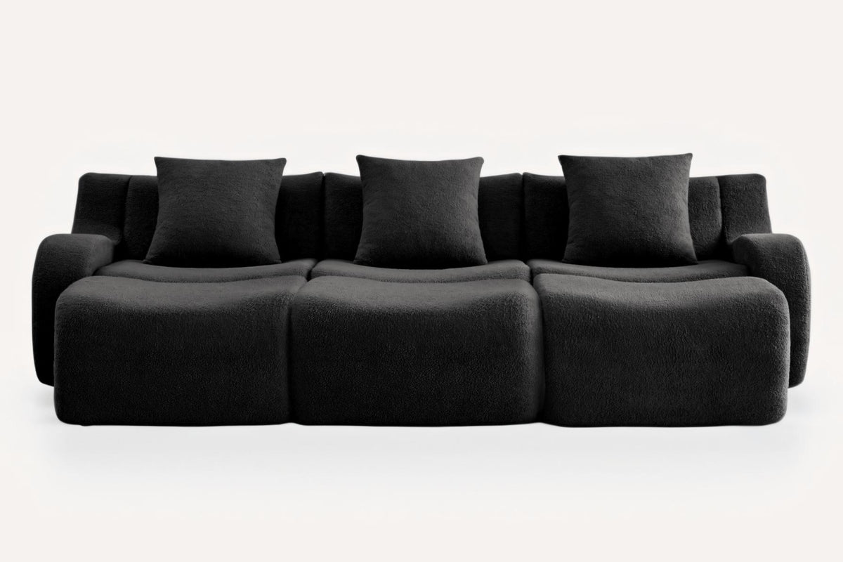 ROMA 115.3" 3-Seater Sofa with 3 Ottomans