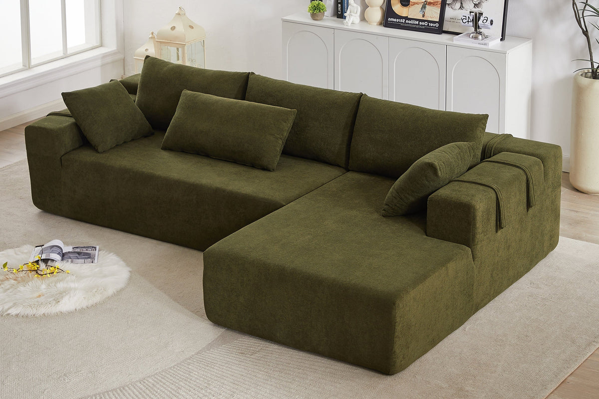 NOUVA 108" Chenille Right Chaise Sectional