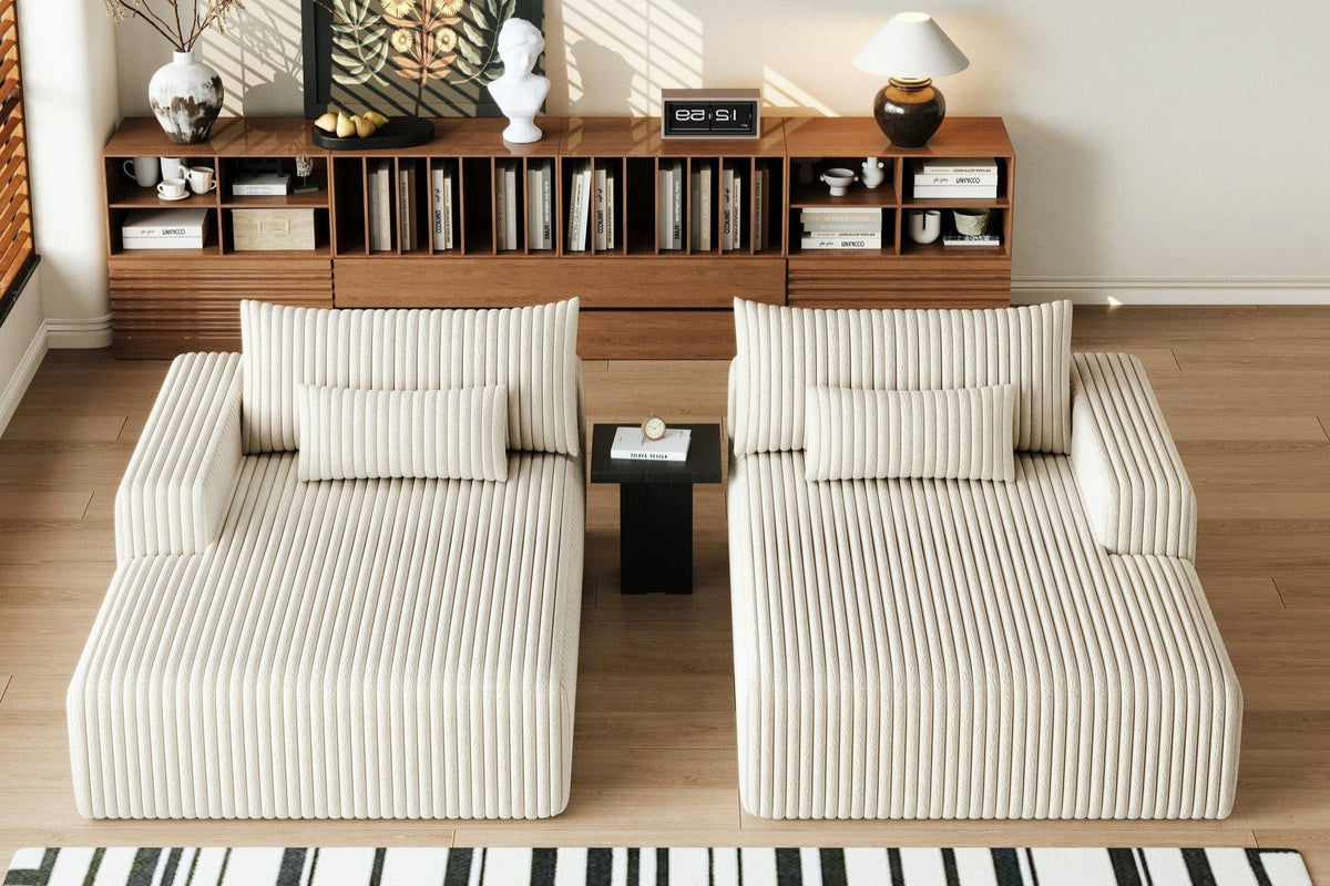 OPHELIA 102" Oversized Sectional Lounge Chaise