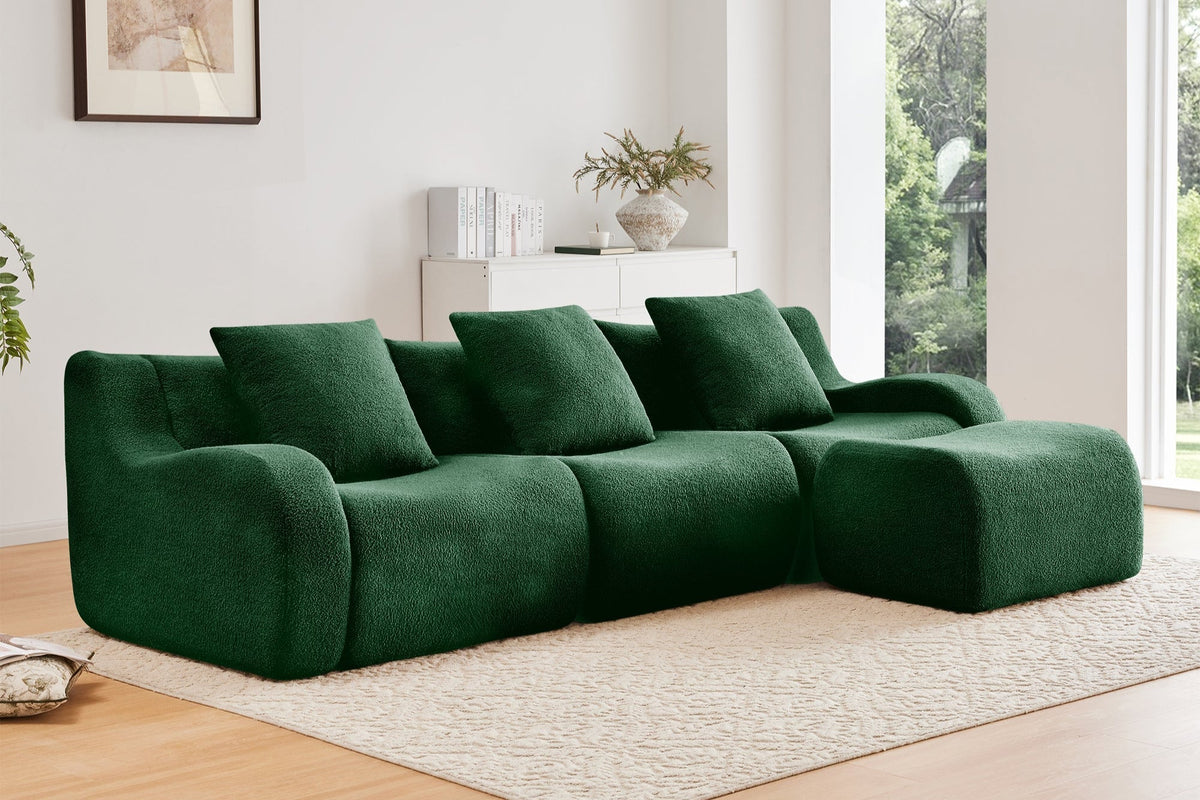 ROMA 115.3&quot; 3-Seater Sofa with 1 Ottoman