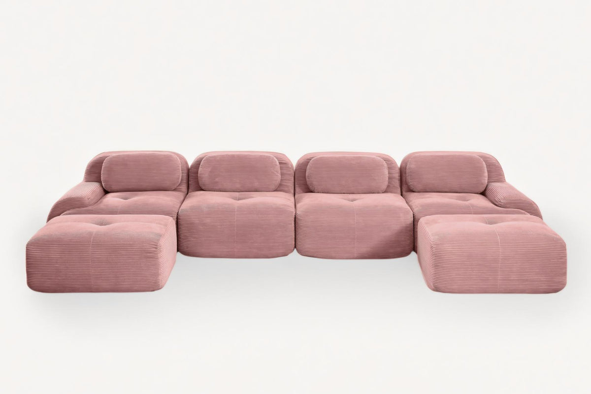 HAMLET 152'' 4-Seater Sofa with 2 Ottomans