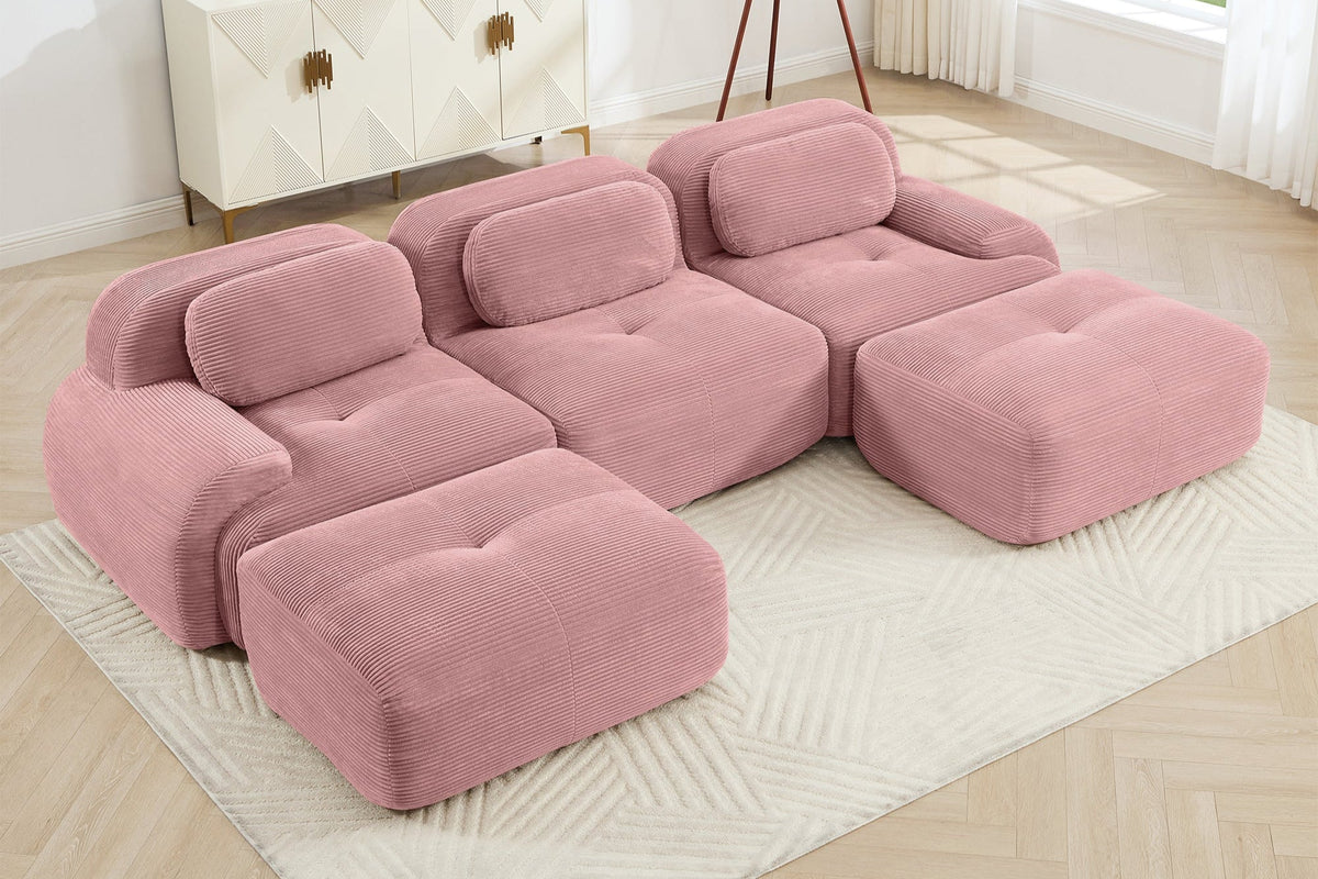HAMLET 117'' 3-Seater Sofa with 2 Ottomans