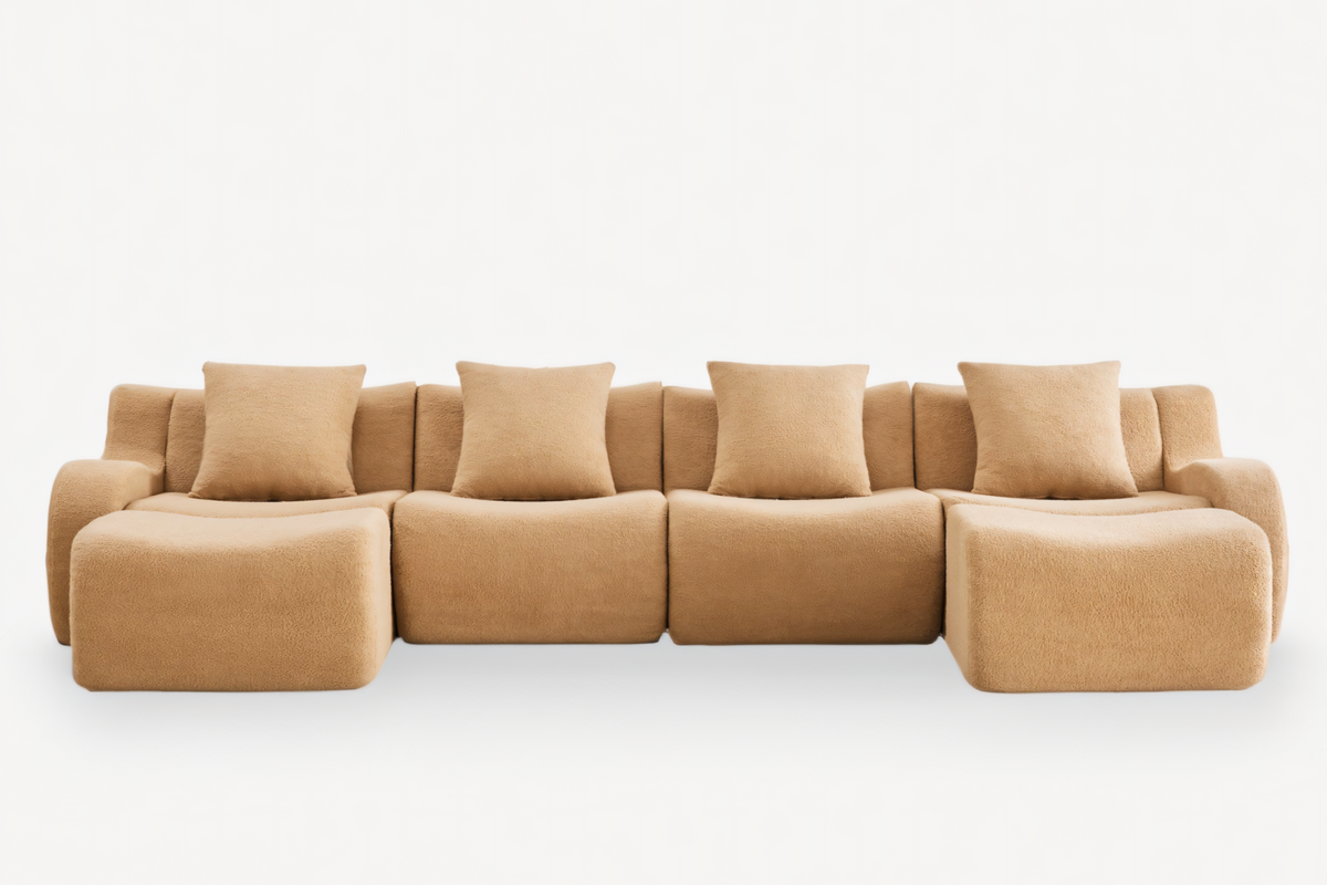 ROMA 148&quot; 4-Seater Sofa with 2 Ottomans