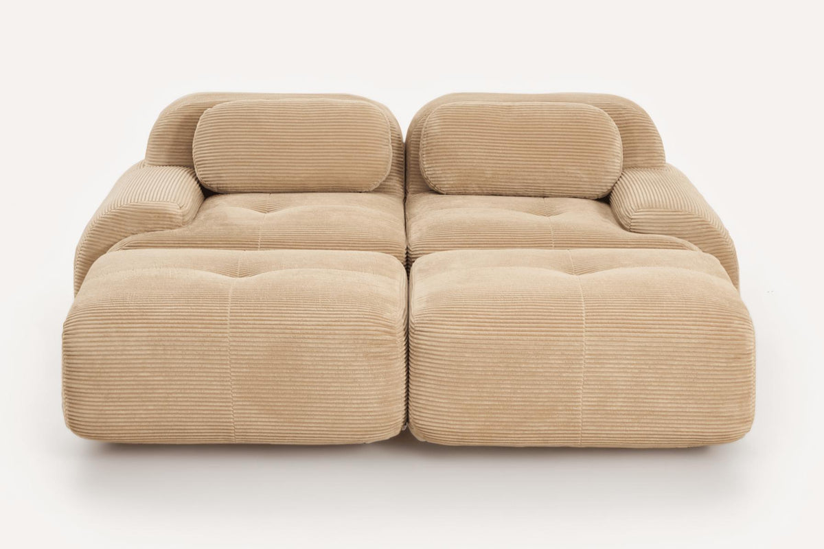 HAMLET 82'' Loveseat with 2 Ottomans