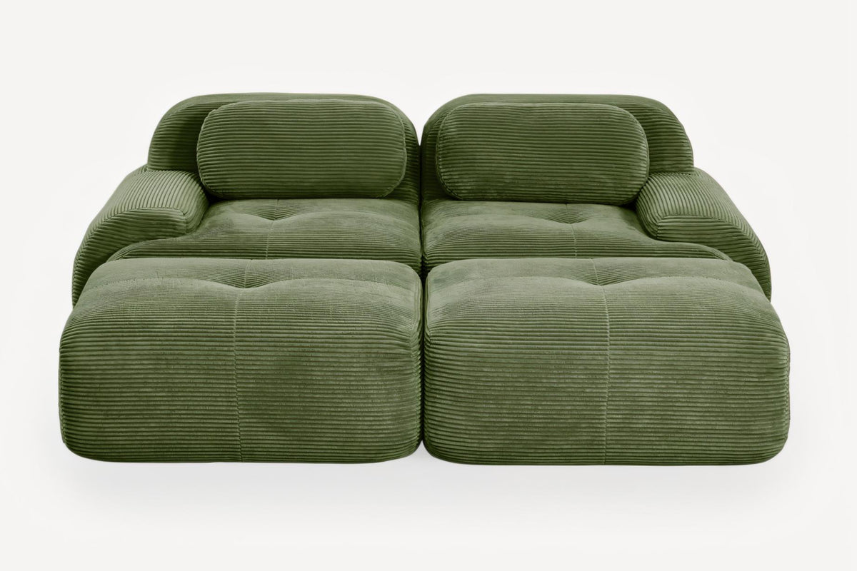 HAMLET 82'' Loveseat with 2 Ottomans