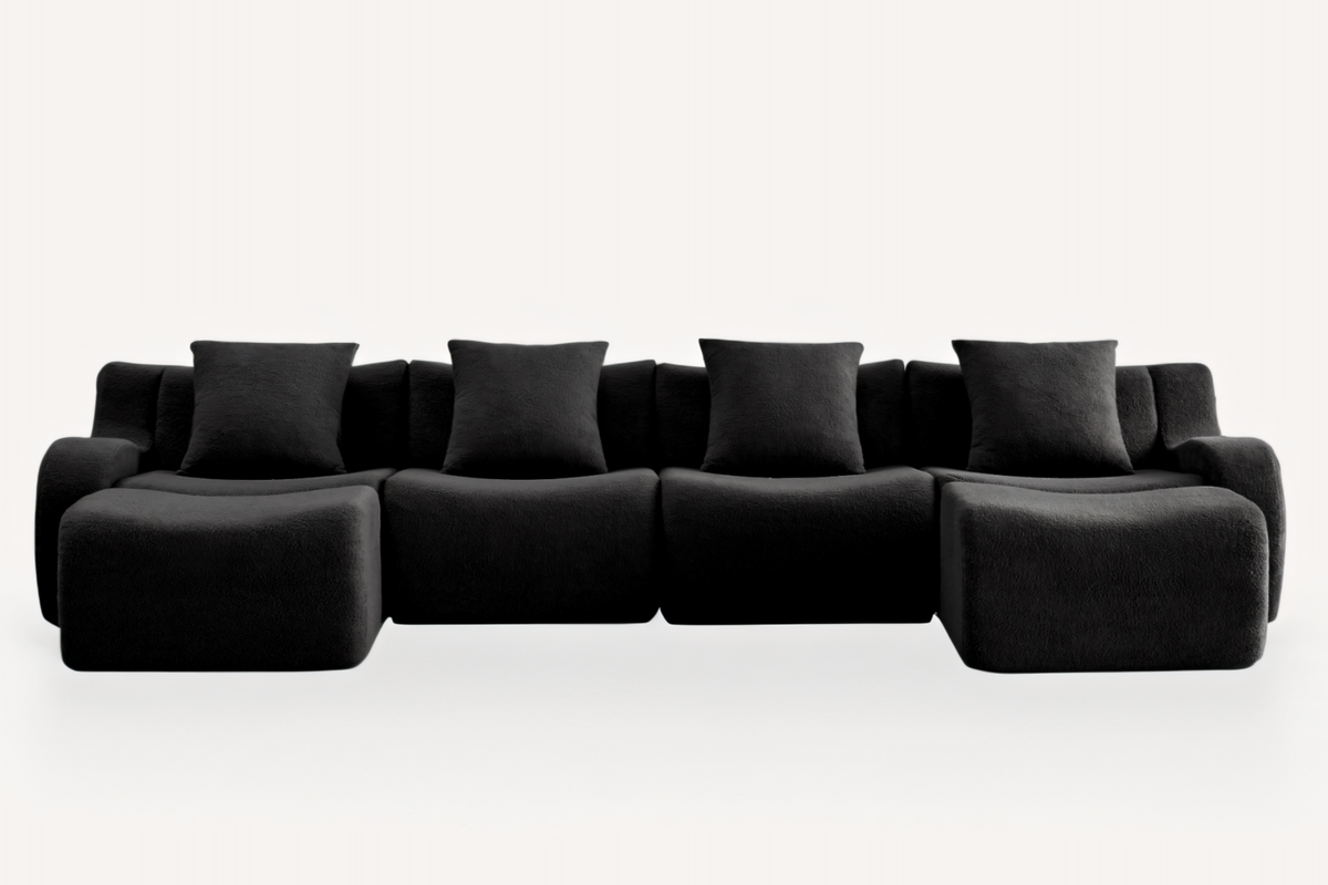 ROMA 148&quot; 4-Seater Sofa with 2 Ottomans