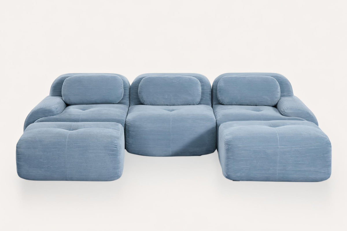 HAMLET 117'' 3-Seater Sofa with 2 Ottomans