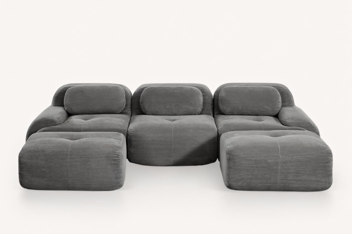 HAMLET 117'' 3-Seater Sofa with 2 Ottomans