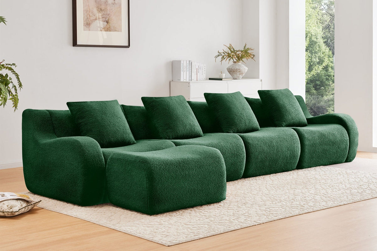 ROMA 148&quot; 4-Seater Sofa with 1 Ottoman