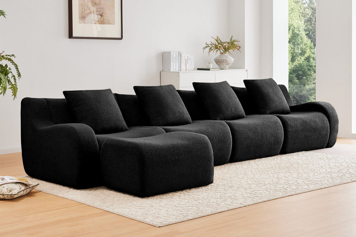 ROMA 148&quot; 4-Seater Sofa with 1 Ottoman
