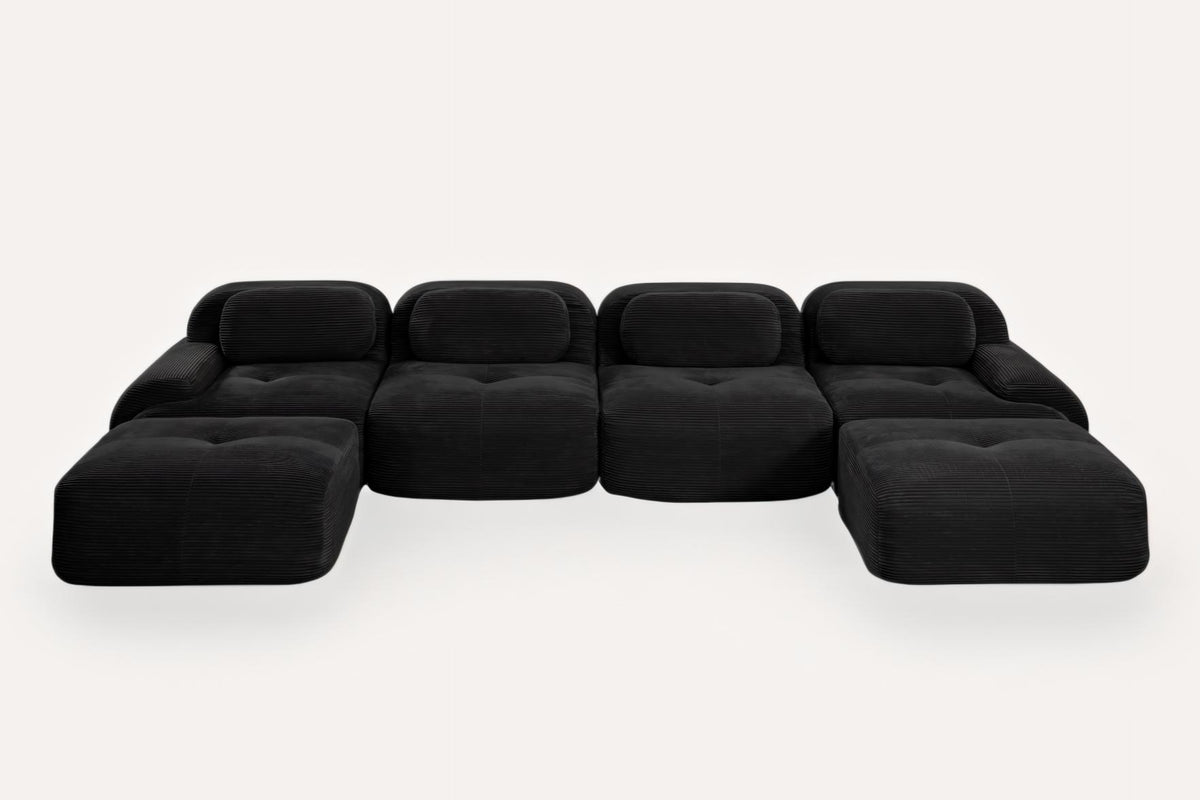 HAMLET 152'' 4-Seater Sofa with 2 Ottomans