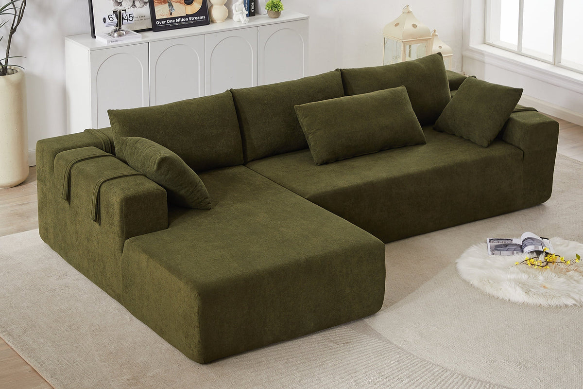 NOUVA 108" Chenille Left Chaise Sectional