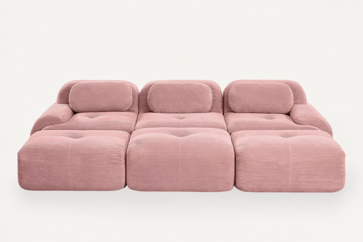 HAMLET 117'' 3-Seater Sofa with 3 Ottomans
