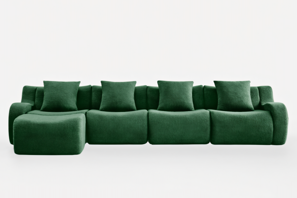ROMA 148&quot; 4-Seater Sofa with 1 Ottoman