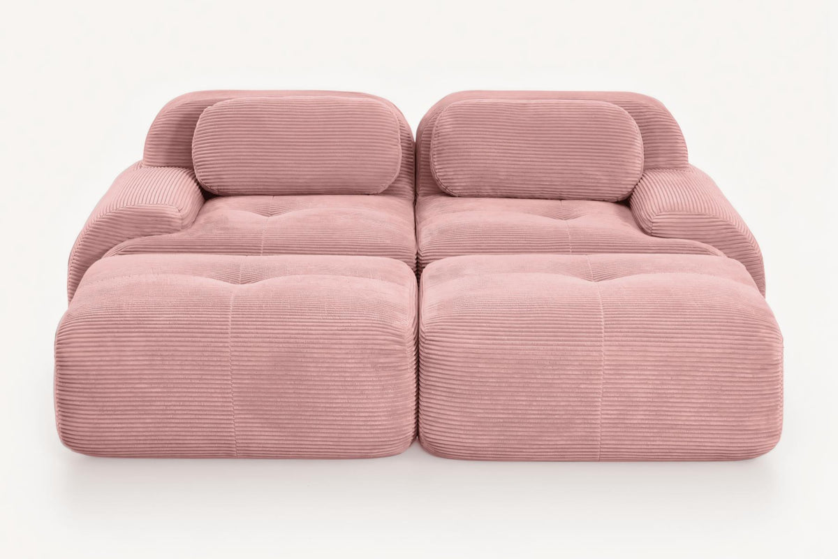 HAMLET 82'' Loveseat with 2 Ottomans