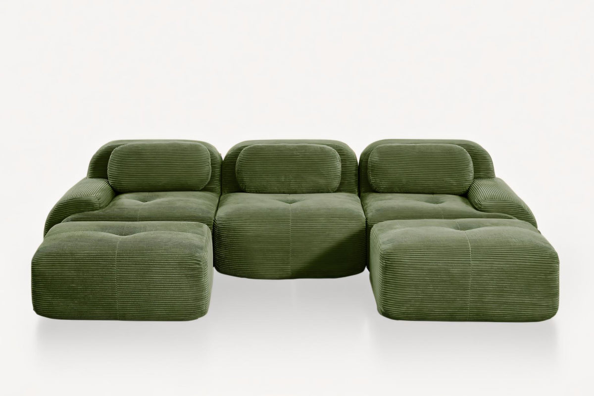 HAMLET 117'' 3-Seater Sofa with 2 Ottomans