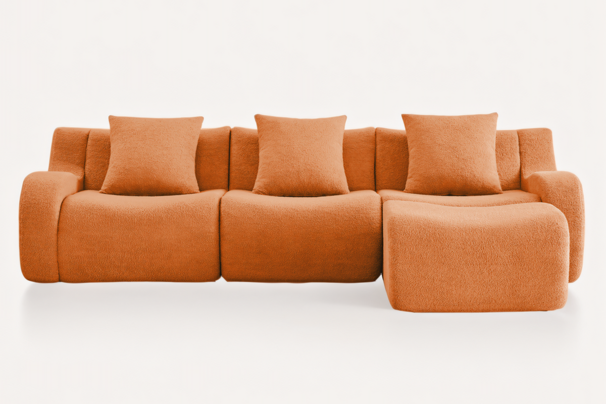ROMA 115.3&quot; 3-Seater Sofa with 1 Ottoman