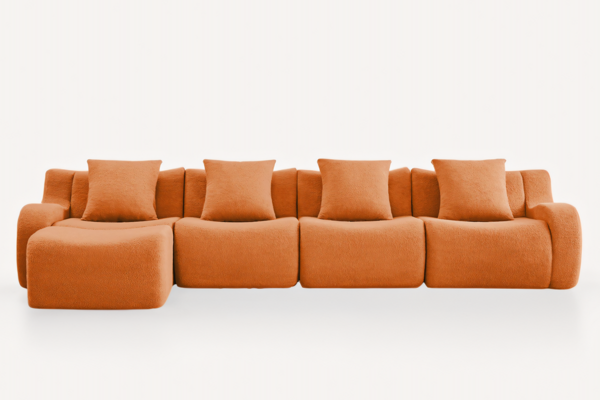 ROMA 148&quot; 4-Seater Sofa with 1 Ottoman