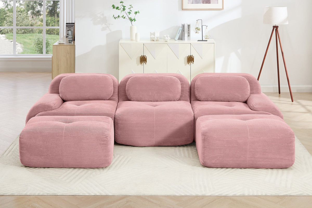 HAMLET 117'' 3-Seater Sofa with 2 Ottomans