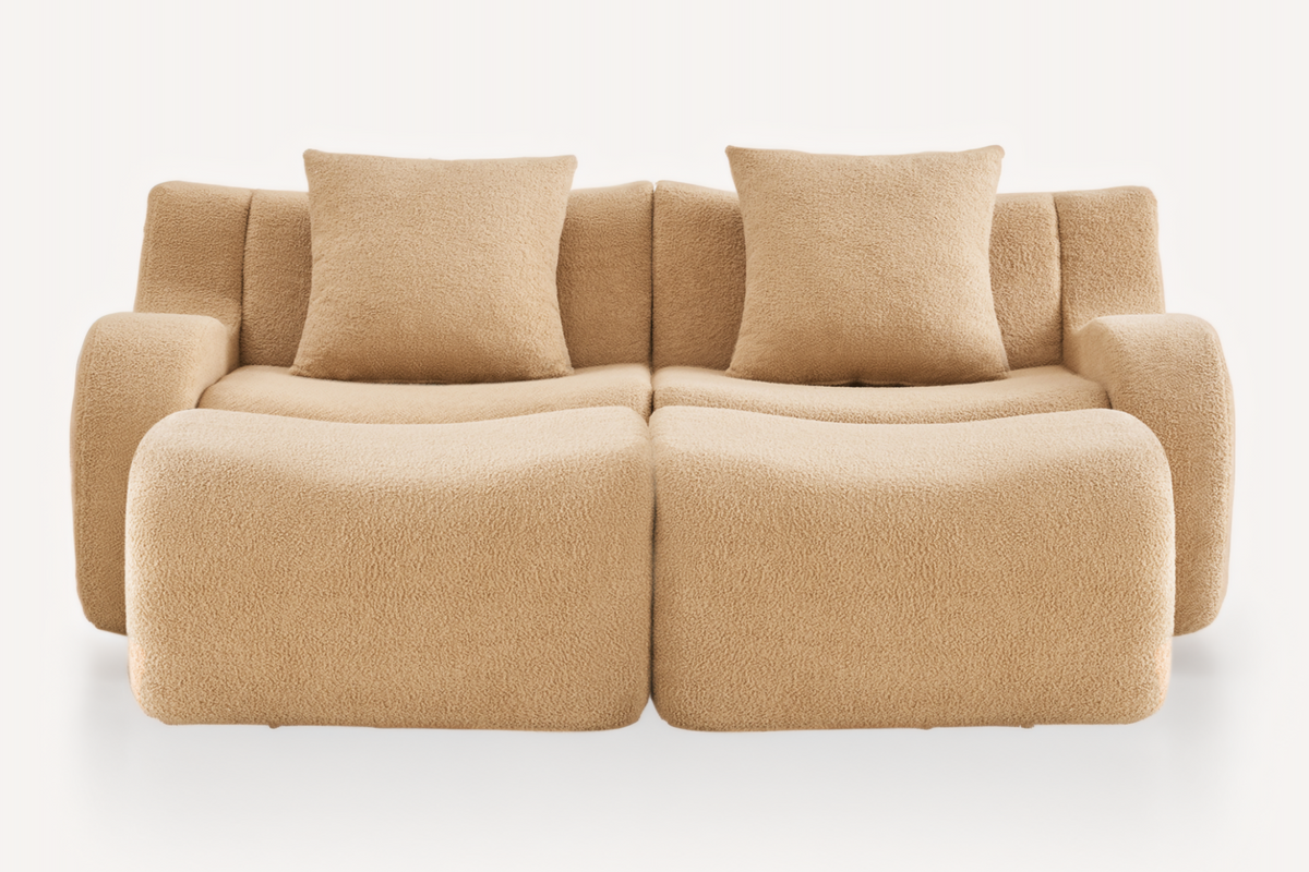 ROMA 82.7&quot; Loveseat with 2 Ottomans