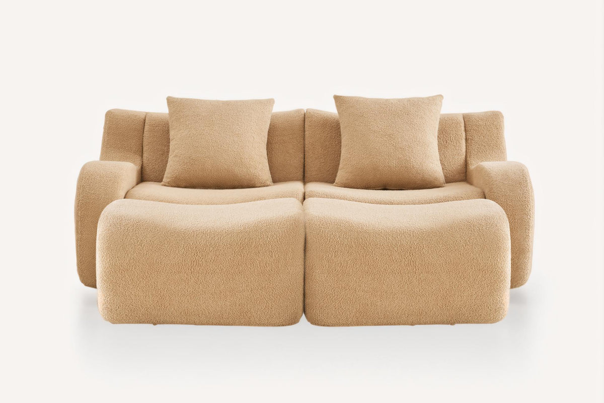 ROMA 82.7" Loveseat with 2 Ottomans