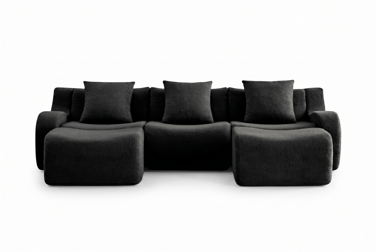 ROMA 115.3" 3-Seater Sofa with 2 Ottomans