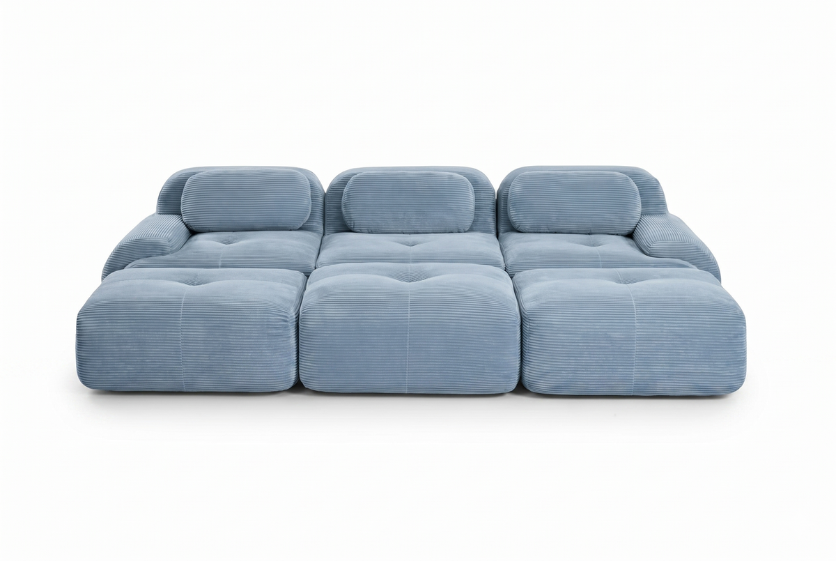 HAMLET 117'' 3-Seater Sofa with 3 Ottomans