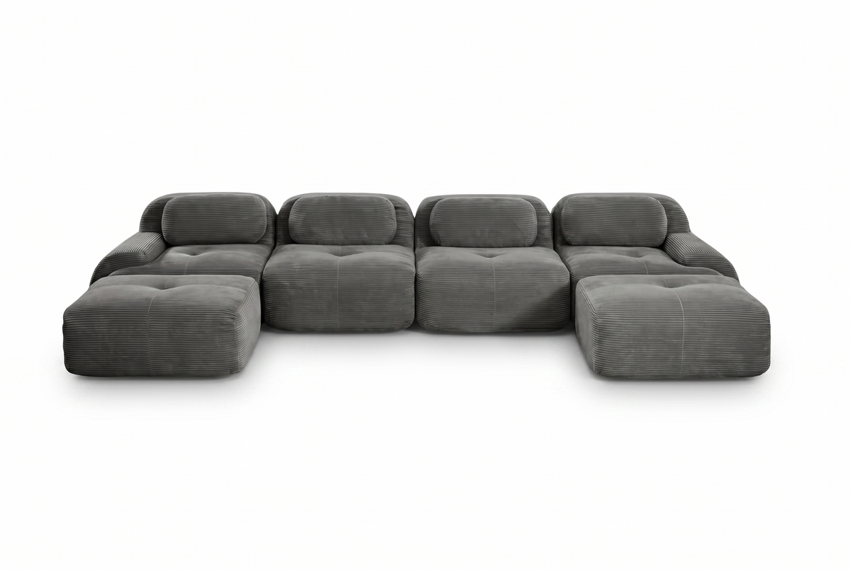 HAMLET 152'' 4-Seater Sofa with 2 Ottomans