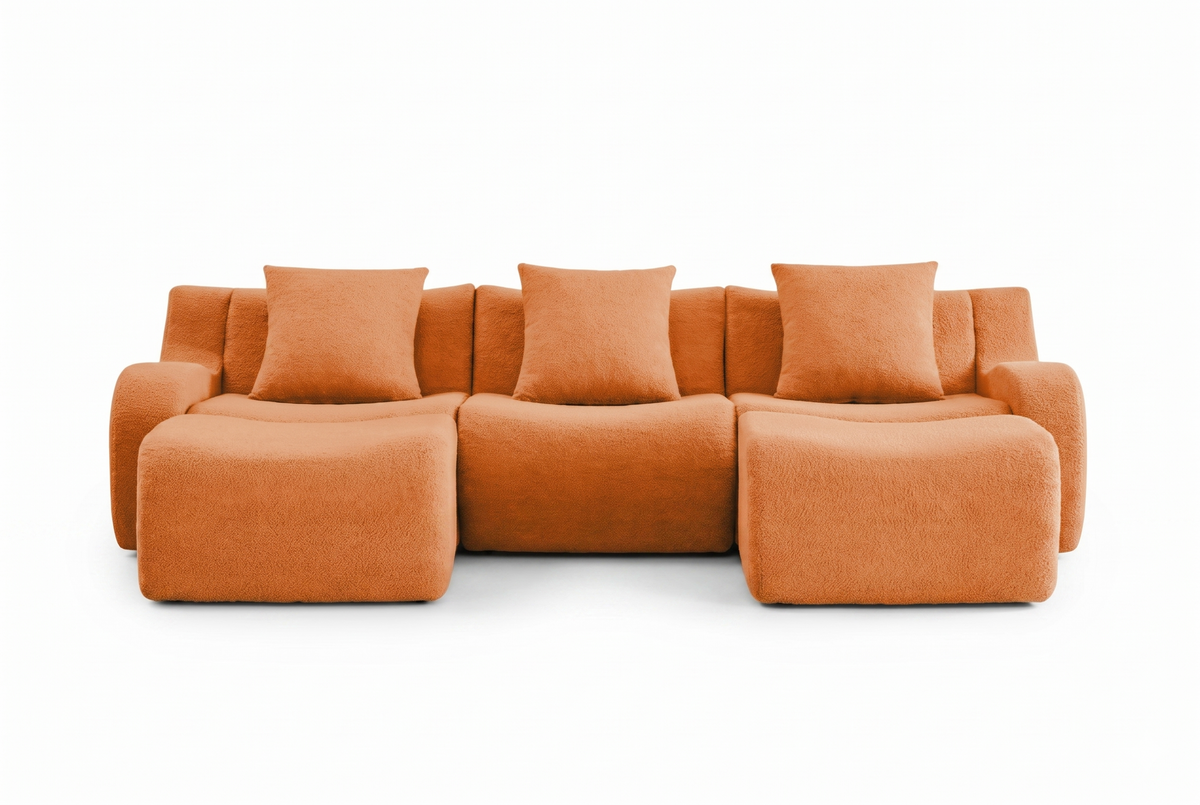 ROMA 115.3" 3-Seater Sofa with 2 Ottomans