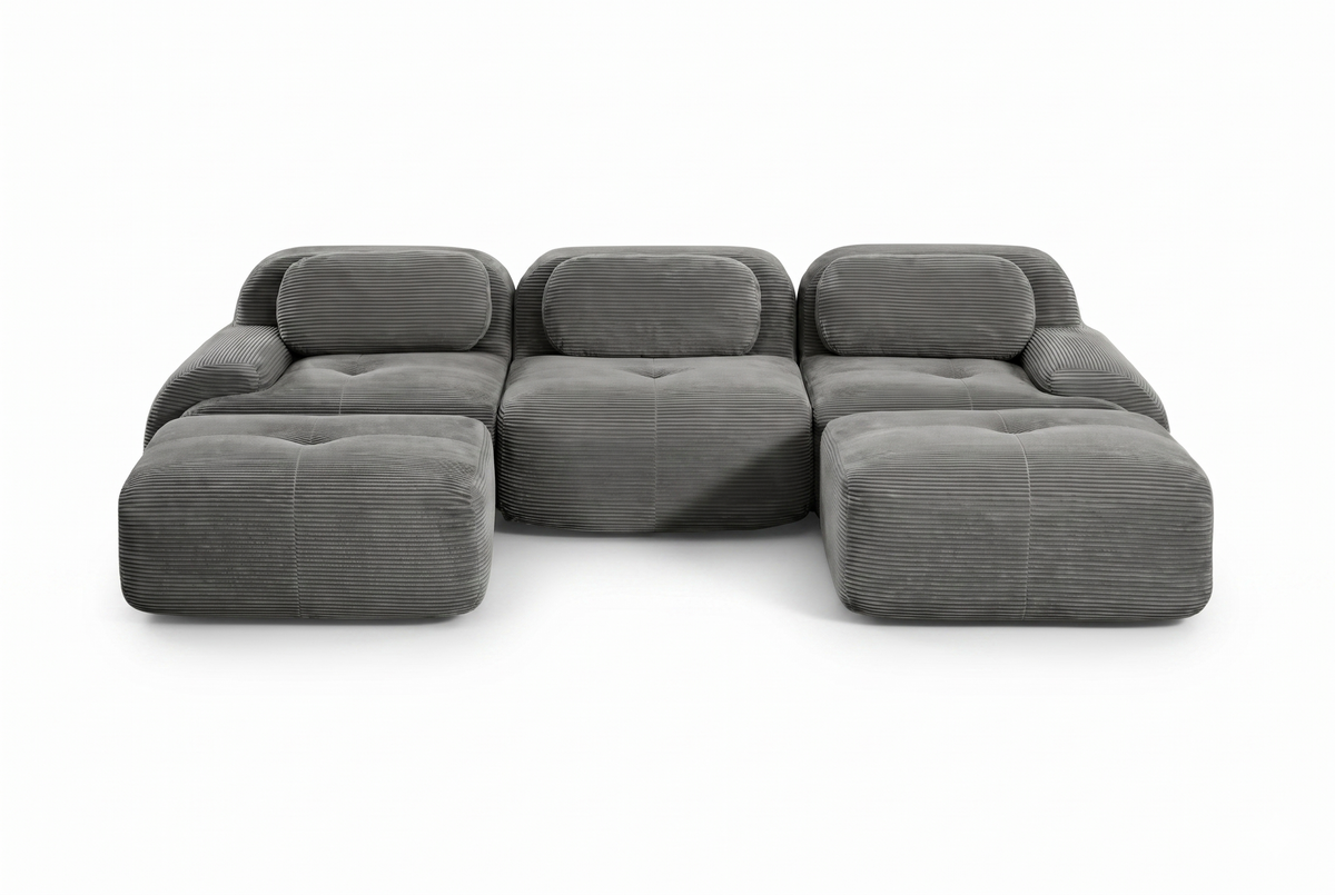 HAMLET 117'' 3-Seater Sofa with 2 Ottomans