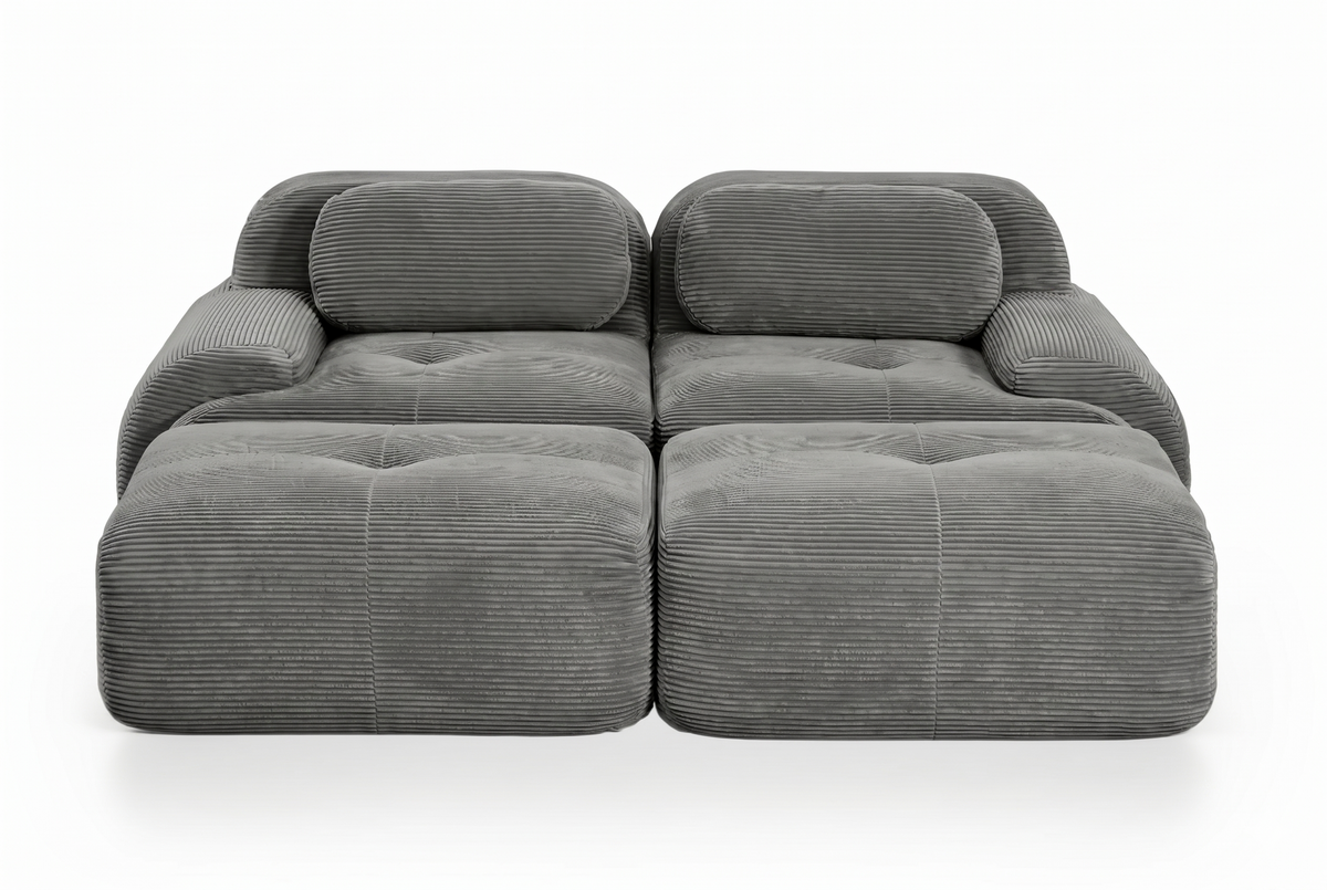 HAMLET 82'' Loveseat with 2 Ottomans