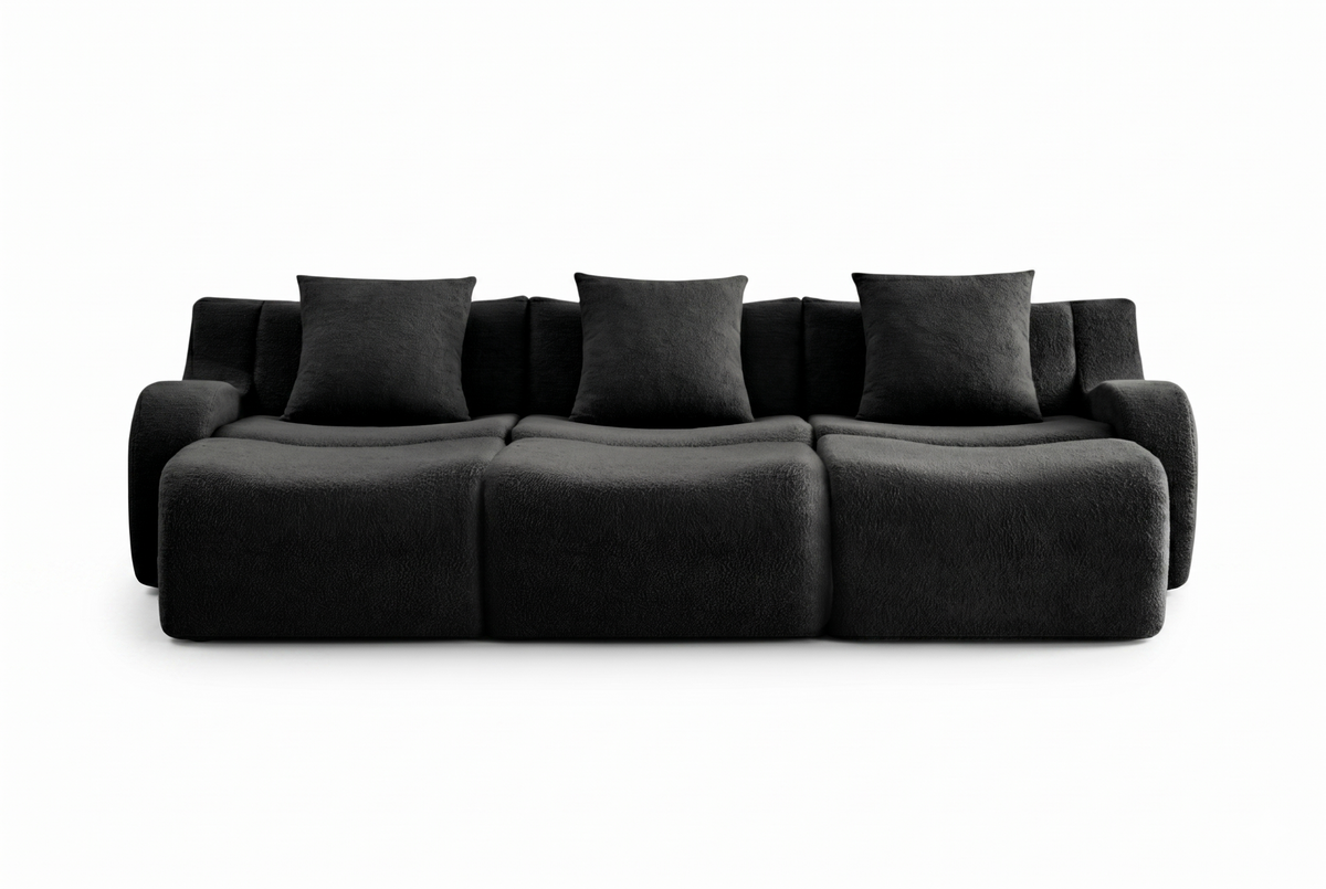 ROMA 115.3" 3-Seater Sofa with 3 Ottomans