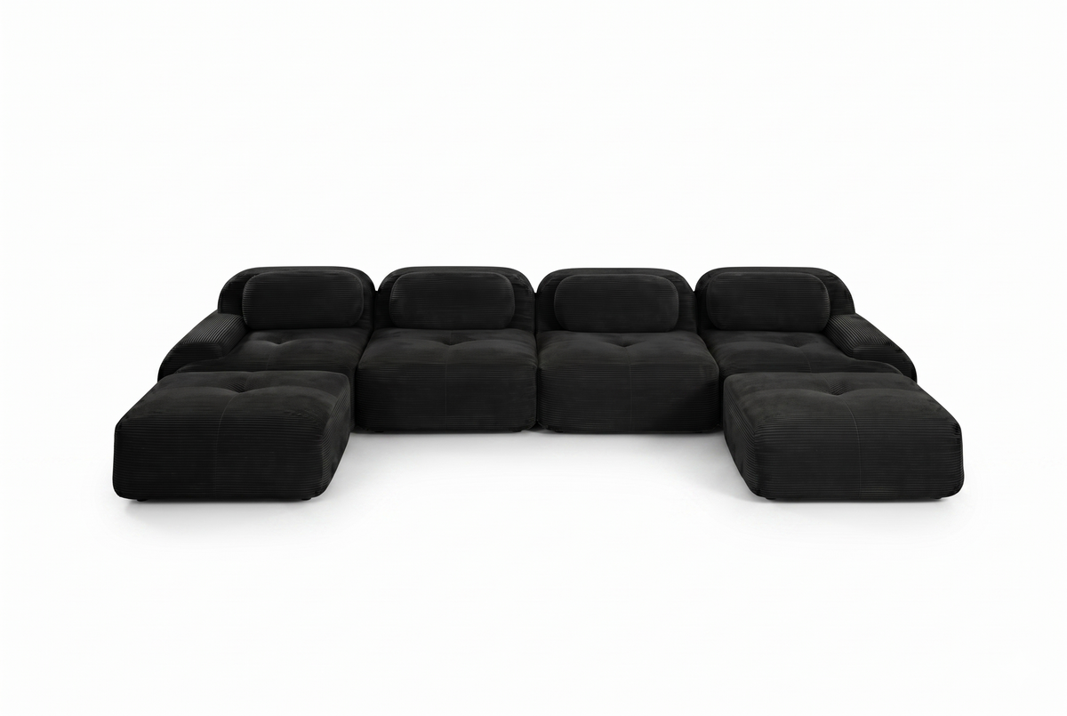 HAMLET 152'' 4-Seater Sofa with 2 Ottomans