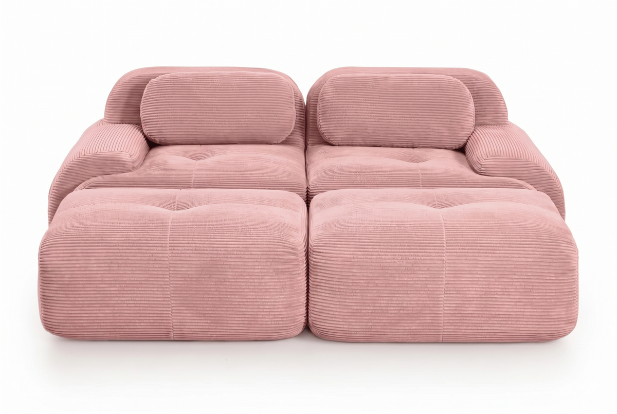HAMLET 82'' Loveseat with 2 Ottomans