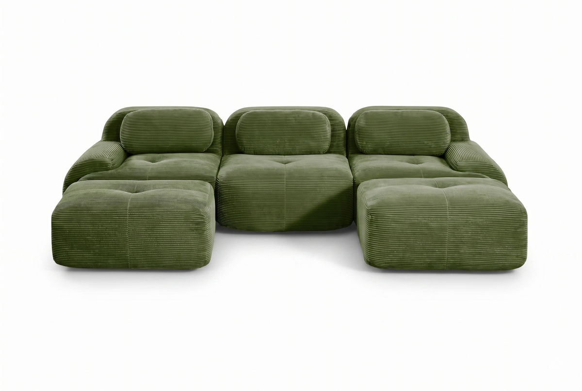 HAMLET 117'' 3-Seater Sofa with 2 Ottomans