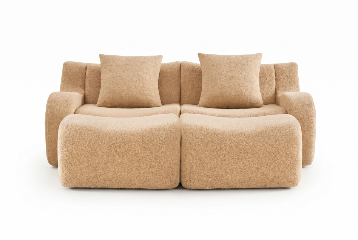 ROMA 82.7" Loveseat with 2 Ottomans